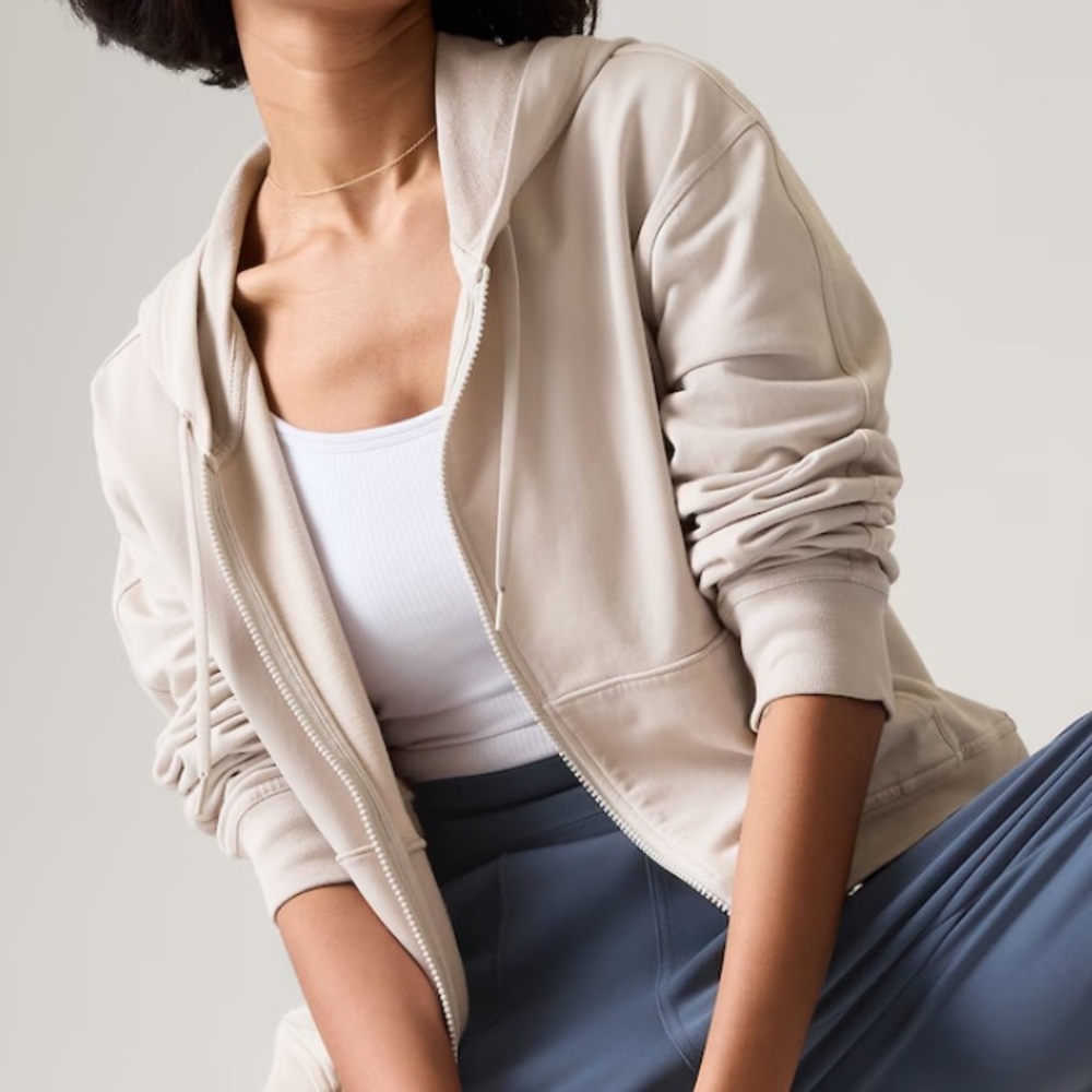 Athleta retroterry full zip hoodie